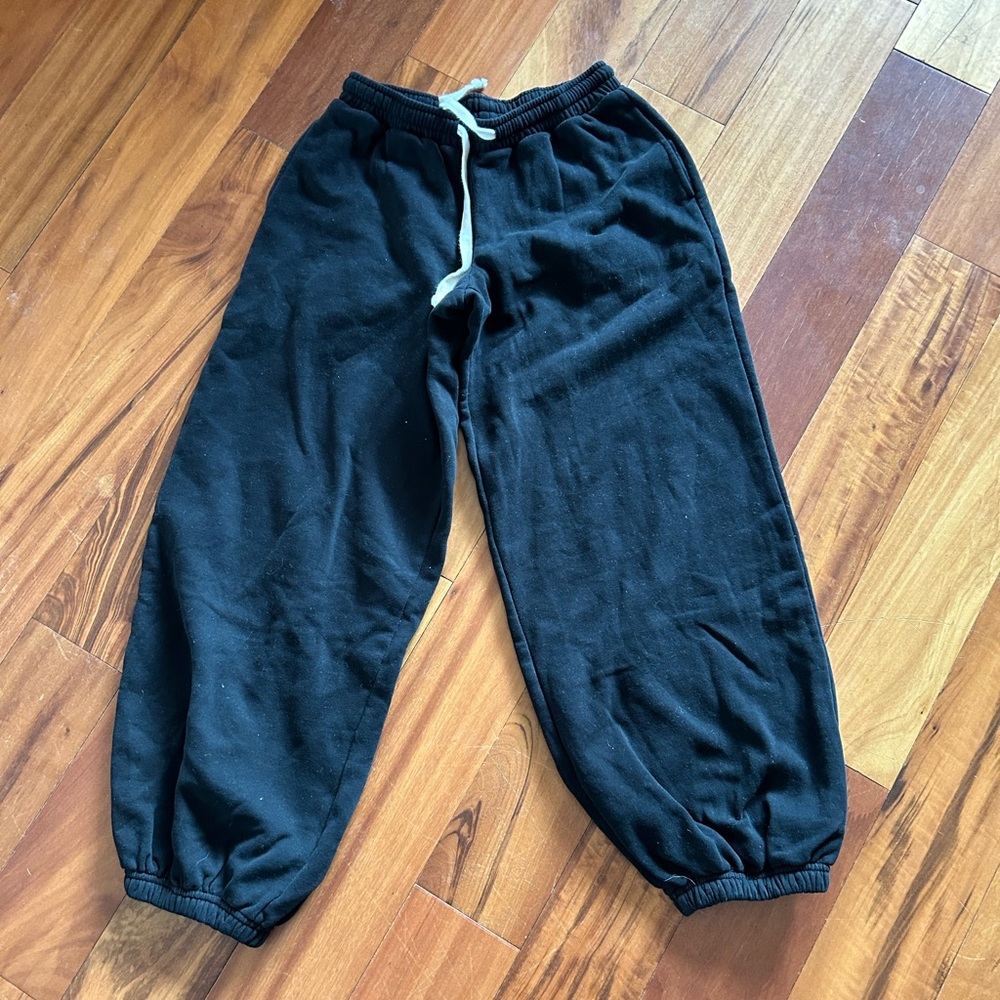 Urban Outfitters Black Jogger Sweatpants with White Drawstring